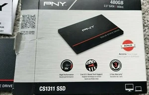 PNY 480GB 2.5" 6Gb/s Internal CS1311 SSD SATAIII 550read 520 write ssd drive - Picture 1 of 9