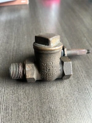 Vintage Bronze Powell Petrol Swing Type Check Valve Fuel Bowl MSS SP-80 Hit Miss - Image 1 of 4