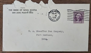 1936 Puerto Rico cover 3 cent stamp canceled San Juan to Ft. Madison, IA - Picture 1 of 4