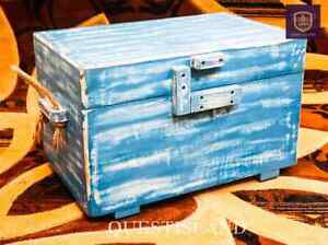 Treasure Chest Wooden Rustic Trunk Large Storage Box Genuinely Handmade