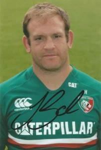 LEICESTER TIGERS RUGBY UNION: JULIAN SALVI SIGNED 6x4 PORTRAIT PHOTO+COA - Picture 1 of 1