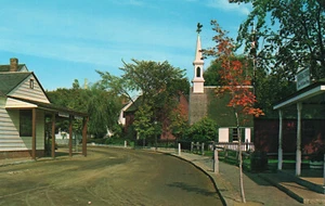 10139 Postcard: Mystic Seaport, Connecticut Fishtown Chapel - Picture 1 of 2