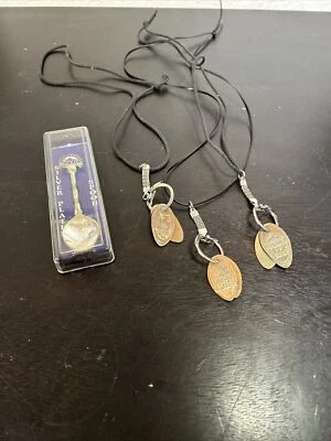 Vintage Unique Souvenir Spoon & Penny Necklaces Collectible Colorado Rockies MLB - Image 1 of 4