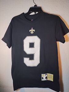 New Orleans Saints Drew Brees #9 Majestic Black Shirt Size S NFL Football