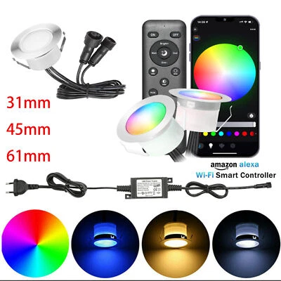 WIFI RGBWW LED lampadaires encastrés sol projecteur encastré spot terrasse lampe extérieure - Photo 1/4