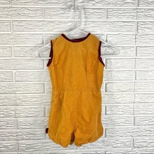 Mameluco vintage de pana amarillo mostaza talla 6Y - Imagen 1 de 5