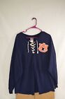 Auburn Tigers Knights Apparel for Her Long sleeve Jersery Blue Lace-up Xl  T34