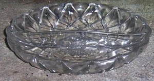 Clear Glass Waffle Pattern Divided Relish Dish Vintage Tableware Decorative - Picture 1 of 3
