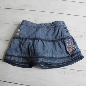 Sonoma Vintage Baby Girl's Denim Blue Jean Skort Size 18 Months Embroidered - Picture 1 of 6