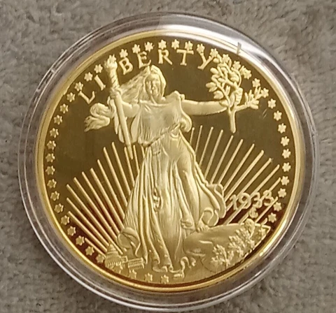 2003 GOLD LIBERTY 1933 US OF AMERICA  SET OF 2 COINS TP-3114 Cover