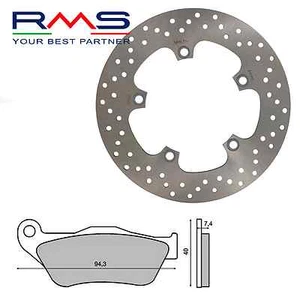 KIT/FRENO YAMAHA X-MAX ANTERIORE/DISCO/PASTIGLIE RMS YAMAHA X-MAX 250 2005/2009 - Imagen 1 de 1