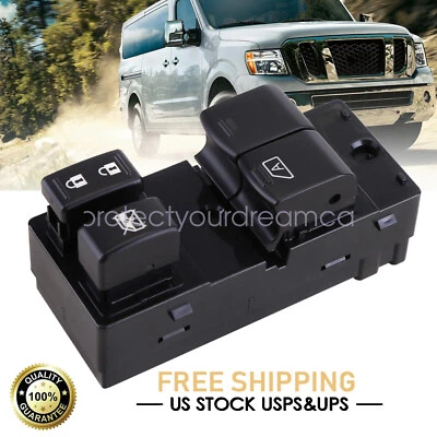 Interruptor de ventana principal lado izquierdo para Nissan NV1500 NV2500 NV3500 2012-2021 nuevo Foto 1 de 4