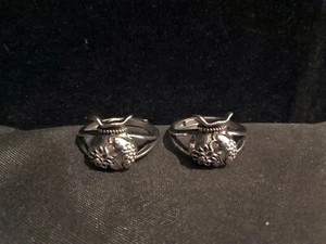 2 Pics Excellent Hand Made Tibetan Silver Rings RR083 - Bild 1 von 5
