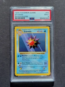 Pokemon PSA 9 SHADOWLESS STARMIE 64/102 - JUEGO BASE SIN HOLO - COMO NUEVO - Imagen 1 de 2