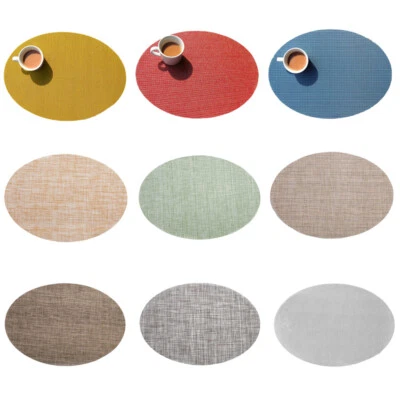 Oval Tableware Mats Kitchen Heat Insulation Pads Placemat Bar Dining Coaster  - Image 1 of 4