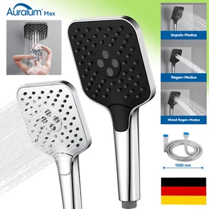 3 Strahlarten Duschkopf Duschbrause Handbrause Hochdruck Anti Kalk Für Dusche - Bild 1 von 36