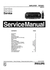 Manual de servicio Philips FA 951 - Imagen 1 de 1