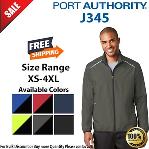Port Authority Mens Long Sleeve Zephyr Reflective Hit Full Zip Jacket J345 - Picture 1 of 6