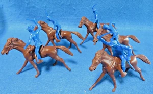 Marx Civil War mounted Union cavalry X 5 with horses, reissue, 54MM,Toy Soldiers - Picture 1 of 5