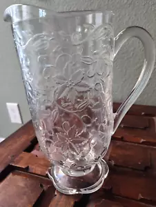 PRINCESS HOUSE Crystal Poinsettia FANTASIA 56oz Water Pitcher Ice Lip - Picture 1 of 5