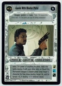 STAR WARS CCG MEJORADO CLOUD CITY LANDO CON PISTOLA BLÁSTER ex - Imagen 1 de 1