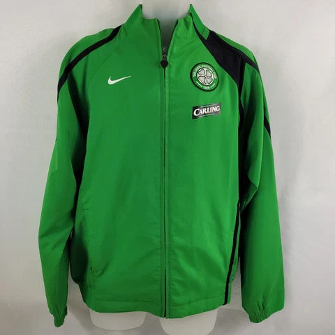 Celtic Soccer Jacket FC Football Club Scotland Nike Full-Zip Lined Mens L Cover