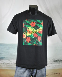 The HUNDREDS Floral HIBISCUS Vintage T-SHIRT Sz L Skateboarder L.A. Streetwear - Picture 1 of 4
