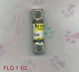 LITTELFUSE FLQ1 1/2 FUSIBILE FLQ 1 1/2 500 VOLT 1 1/2 AMP - Foto 1 di 2