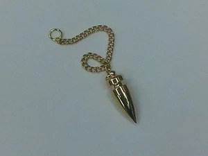 Vergoldete Pendel Heilung Wünschelrutengänger Reiki Chakra Anhänger Kette. Schmerzsuche - Bild 1 von 2