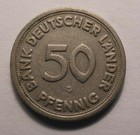 50 Pfennig Münze 1949 Kennzeichnung - G - Selten Gebraucht !TOP! 50PF K-1382