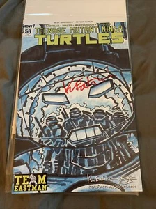 TMNT RE 56 Teenage Mutant Ninja Turtles Signed Autograph Auto Kevin Eastman Team - Picture 1 of 7