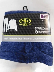 Athletic Works Youth Performance Thermal Underwear Set-Blue-XXL (18)-NWT - Picture 1 of 3
