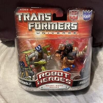 Transformers Robot Heroes  2008 Beast War  SILVERBOLT & MEGATRON - Image 1 of 2