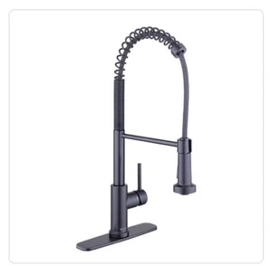Glacier Bay Paulina 1 Handle Spring Neck Pull Down Sprayer Kitchen Faucet Matte - Picture 1 of 8