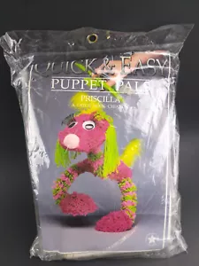 Vintage 1992 Puppet Pals Latch Hook Kit Priscilla Craft Pink New DIY Dog ?