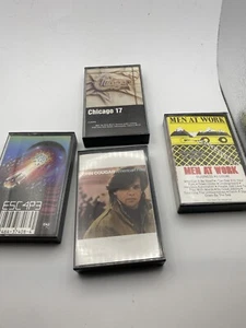 80’s Pop Cassettes Lot Of 4 Men At Work/Chicago/Journey/John Cougar….retro/Vtg. - Picture 1 of 10