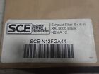 SCE SCE-N12FGA44 Exhaust Filter 6x6 RAL9005 Black NEMA 12