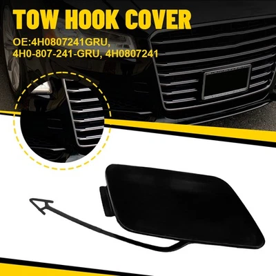 Tapa de gancho de remolque delantero negro para Audi A8 Quattro Base L 2011-2014 4,0 L/4,2 L V8 Foto 1 de 4