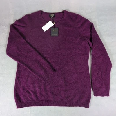 Cashmere Charter Club Luxury Purple Crew Neck Women's Size L New - Image 1 of 4