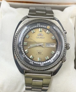 1980's Vintage Orient Kd King Diver Watch Compressor Jumbo W/Box 42mm Men Rare - Picture 1 of 22