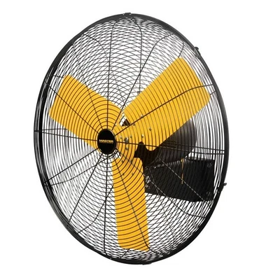 Ventilador de montaje en pared maestro 25"x27"x25" amarillo alta velocidad interruptor de 3 velocidades encendido interior Foto 1 de 4