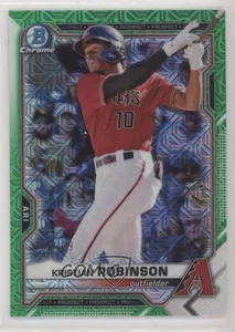 2021 Bowman Chrome Prospects Mega Box Green Mojo Refractor /99 Kristian Robinson - Picture 1 of 3