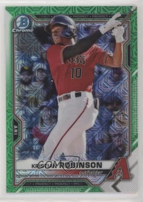 2021 Bowman Chrome Prospects Mega Box Green Mojo Refractor /99 Kristian Robinson - Image 1 of 2