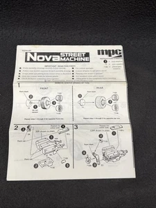 MPC Nova Street Machine 1-0762 Chevy Instructions Original 1978 1979 1985 Car - Picture 1 of 4