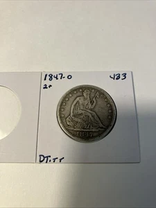 1847-0 Seated Liberty Half Dollar - Picture 1 of 5