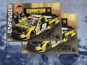 Grant Enfinger Signed 2025 Champion Truck NASCAR Postcard Hero Card COA - Picture 1 of 3