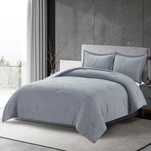 Chezmoi Collection Wilmer 3-Piece Waffle Weave All Season Bedding Comforter Set - Picture 1 of 25