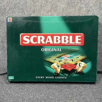 Original Scrabble Mattel Games Vintage 2003 & Scrabble Dictionary 4th Edition - Image 1 of 4