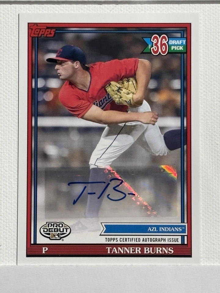 2021 Topps Pro Debut - Tanner Burns #PD-180 Autographs (AU, RC) - Image 1 of 1