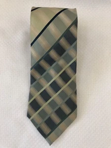 Van Heusen Striped Blue Gold Olive Stain - Imagen 1 de 3